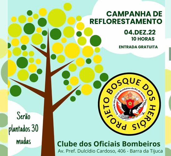 Projeto Bosque dos Heróis: O Clube dos Oficiais Bombeiros implementará o plantio de 30 mudas de árvore