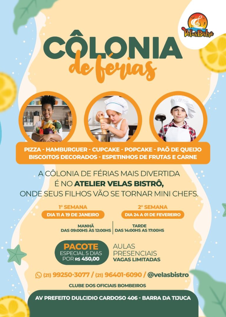 Últimas Vagas para a nossa colônia.